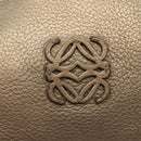 LOEWE Anagram Hand Bag Leather 2way Gold Auth hk2980-19