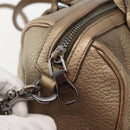 LOEWE Anagram Hand Bag Leather 2way Gold Auth hk2980-21