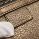 LOEWE Anagram Hand Bag Leather 2way Gold Auth hk2980-22