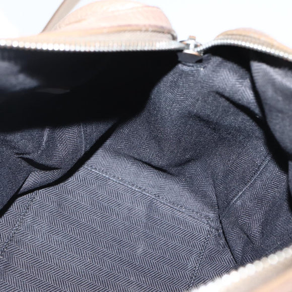 LOEWE Anagram Hand Bag Leather 2way Gold Auth hk2980