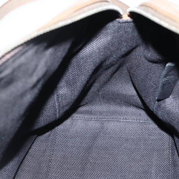 LOEWE Anagram Hand Bag Leather 2way Gold Auth hk2980