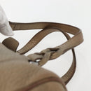 LOEWE Anagram Hand Bag Leather 2way Gold Auth hk2980-14