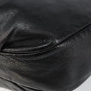 LOEWE Anagram Shoulder Bag Leather Black Gold Auth hk2981-8