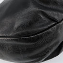 LOEWE Anagram Shoulder Bag Leather Black Gold Auth hk2981-15