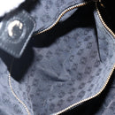 LOEWE Anagram Shoulder Bag Leather Black Gold Auth hk2981-21