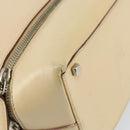 Salvatore Ferragamo Gancini Hand Bag Leather Beige Silver Auth hk2982-11