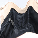 Salvatore Ferragamo Gancini Hand Bag Leather Beige Silver Auth hk2982-17