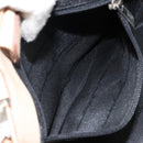 Salvatore Ferragamo Gancini Hand Bag Leather Beige Silver Auth hk2982-19