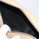 Salvatore Ferragamo Gancini Hand Bag Leather Beige Silver Auth hk2982-20