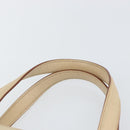 Salvatore Ferragamo Gancini Hand Bag Leather Beige Silver Auth hk2982-8