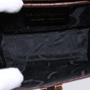 Salvatore Ferragamo Gancini Shoulder Bag Leather Brown Gold Auth hk2983-11