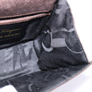 Salvatore Ferragamo Gancini Shoulder Bag Leather Brown Gold Auth hk2983-18