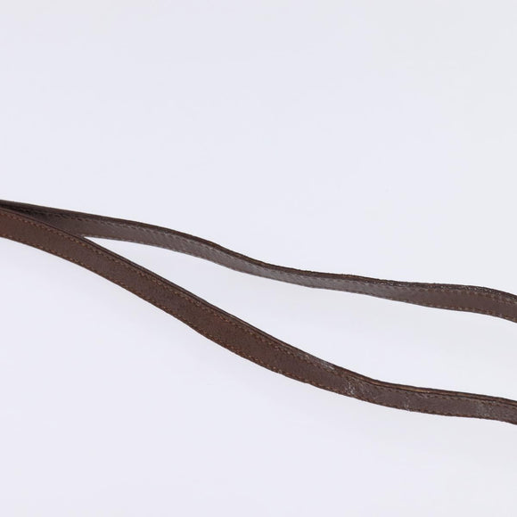 Salvatore Ferragamo Gancini Shoulder Bag Leather Brown Gold Auth hk2983