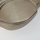 Salvatore Ferragamo Gancini Tote Bag Leather Champagne Gold Auth hk2984-15