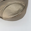 Salvatore Ferragamo Gancini Tote Bag Leather Champagne Gold Auth hk2984-16