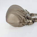 Salvatore Ferragamo Gancini Tote Bag Leather Champagne Gold Auth hk2984-3