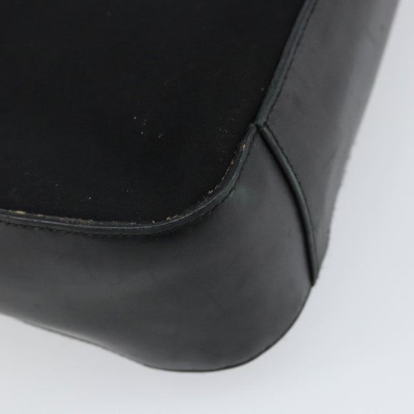 Salvatore Ferragamo Gancini Shoulder Bag Nylon Black Silver Auth hk2985