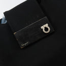 Salvatore Ferragamo Gancini Shoulder Bag Nylon Black Silver Auth hk2985-10