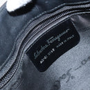 Salvatore Ferragamo Gancini Shoulder Bag Nylon Black Silver Auth hk2985-12