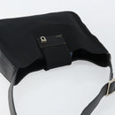 Salvatore Ferragamo Gancini Shoulder Bag Nylon Black Silver Auth hk2985-6