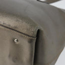 Salvatore Ferragamo Gancini Tote Bag Leather Beige Silver Auth hk2986-10