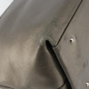 Salvatore Ferragamo Gancini Tote Bag Leather Beige Silver Auth hk2986-13