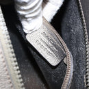 Salvatore Ferragamo Gancini Tote Bag Leather Beige Silver Auth hk2986-21