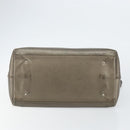 Salvatore Ferragamo Gancini Tote Bag Leather Beige Silver Auth hk2986-9