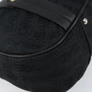 Salvatore Ferragamo Shoulder Bag Canvas Black Silver Auth hk2987-11