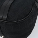 Salvatore Ferragamo Shoulder Bag Canvas Black Silver Auth hk2987-12