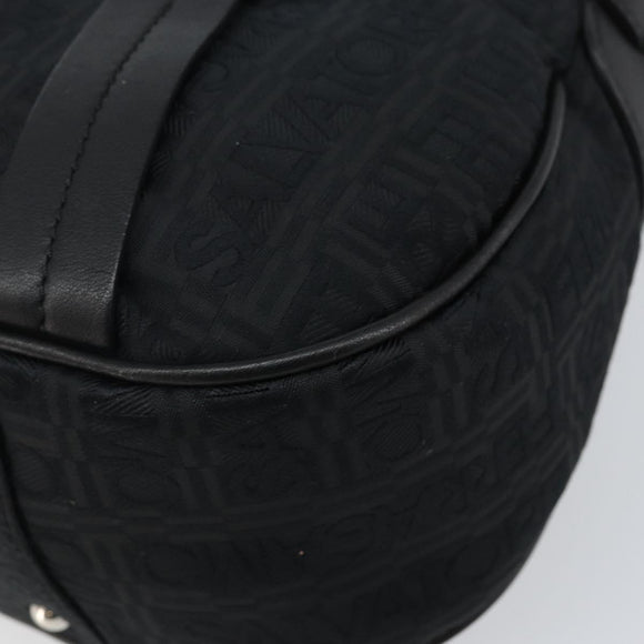 Salvatore Ferragamo Shoulder Bag Canvas Black Silver Auth hk2987