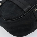 Salvatore Ferragamo Shoulder Bag Canvas Black Silver Auth hk2987-13