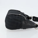 Salvatore Ferragamo Shoulder Bag Canvas Black Silver Auth hk2987-4