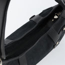 Salvatore Ferragamo Shoulder Bag Canvas Black Silver Auth hk2987-6