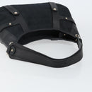 Salvatore Ferragamo Shoulder Bag Canvas Black Silver Auth hk2987-7