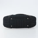 Salvatore Ferragamo Shoulder Bag Canvas Black Silver Auth hk2987-9