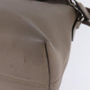 FENDI By The Way Hand Bag Leather 2way Beige Silver Auth hk2988-14