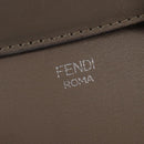 FENDI By The Way Hand Bag Leather 2way Beige Silver Auth hk2988-17