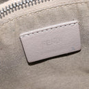 FENDI By The Way Hand Bag Leather 2way Beige Silver Auth hk2988-18