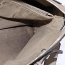 FENDI By The Way Hand Bag Leather 2way Beige Silver Auth hk2988-19