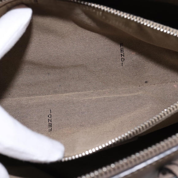 FENDI By The Way Hand Bag Leather 2way Beige Silver Auth hk2988