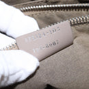 FENDI By The Way Hand Bag Leather 2way Beige Silver Auth hk2988-12