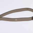 FENDI By The Way Hand Bag Leather 2way Beige Silver Auth hk2988-8