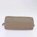 FENDI By The Way Hand Bag Leather 2way Beige Silver Auth hk2988-5