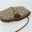 GUCCI GG Supreme Web Sherry Line Shoulder Bag PVC Beige 904 02 047 Auth hk2990-6