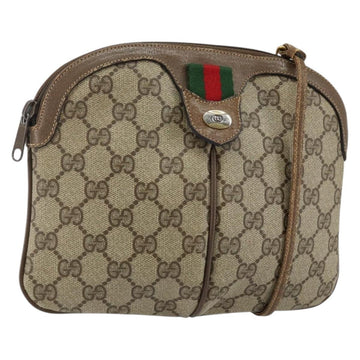 GUCCI GG Supreme Web Sherry Line Shoulder Bag PVC Beige 904 02 047 Auth hk2991