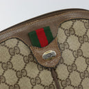 GUCCI GG Supreme Web Sherry Line Shoulder Bag PVC Beige 904 02 047 Auth hk2991-14