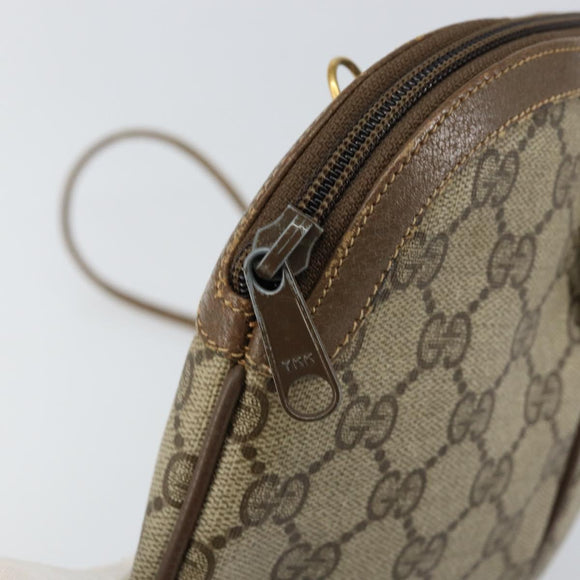 GUCCI GG Supreme Web Sherry Line Shoulder Bag PVC Beige 904 02 047 Auth hk2991