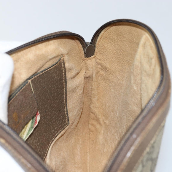 GUCCI GG Supreme Web Sherry Line Shoulder Bag PVC Beige 904 02 047 Auth hk2991