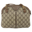GUCCI GG Supreme Web Sherry Line Shoulder Bag PVC Beige 904 02 047 Auth hk2991-3